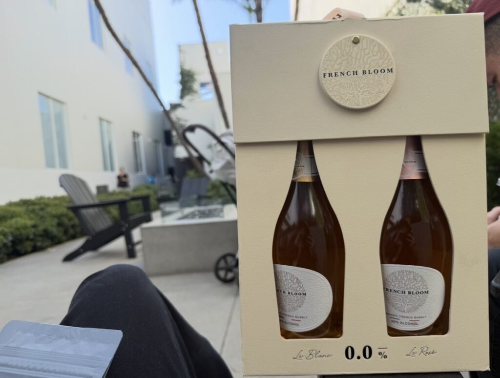 non alcoholic wine zero alcohol French bloom white rose sparkling chardonnay