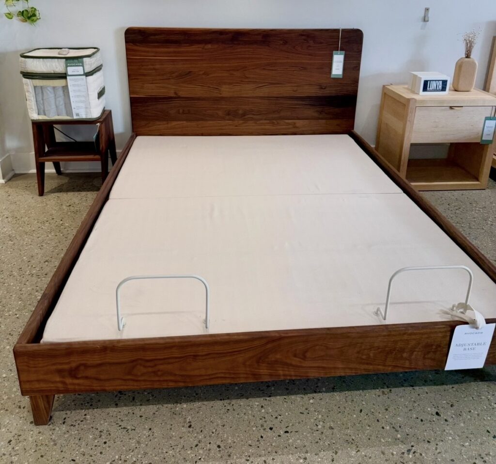 walnut wood bed frame avocado city
