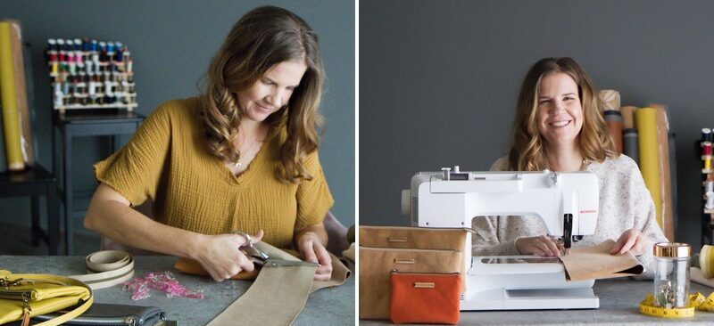 carry courage founder Marisa hilarides behind the scenes sustainable bag plastic free vegan cork leather bag