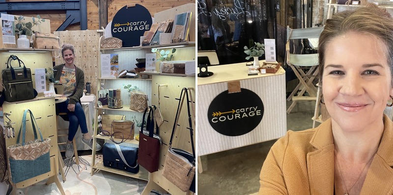 sustainable purse bag women plastic free vegan ethical cork Portland oregon