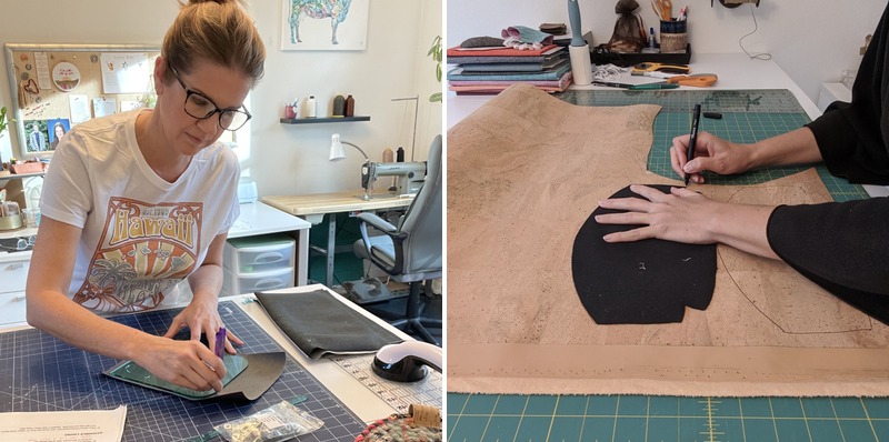 carry courage founder Marisa hilarides making cork leather handbag women owned Portland oregon