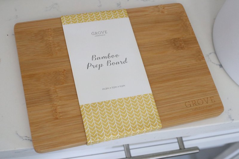 grove collaborative bamboo cutting board prep