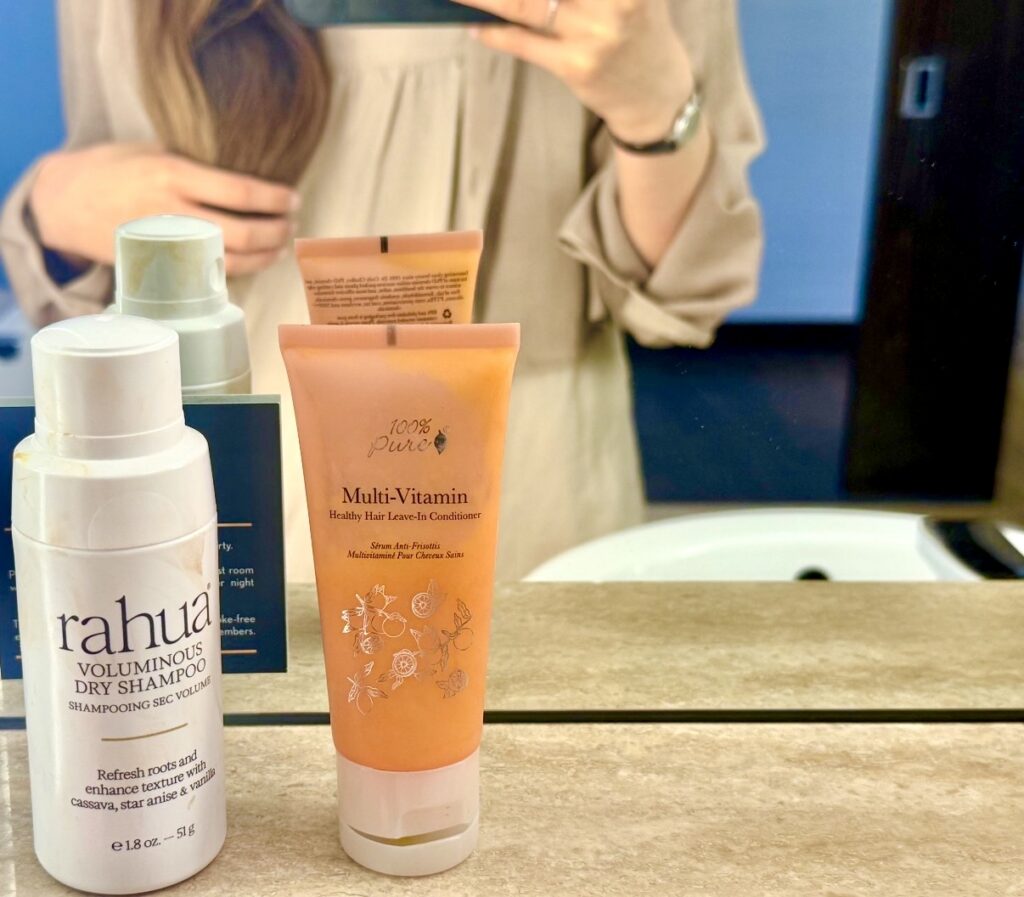 100% Pure Multi-Vitamin Leave In Conditioner and Rahua Dry Shampoo