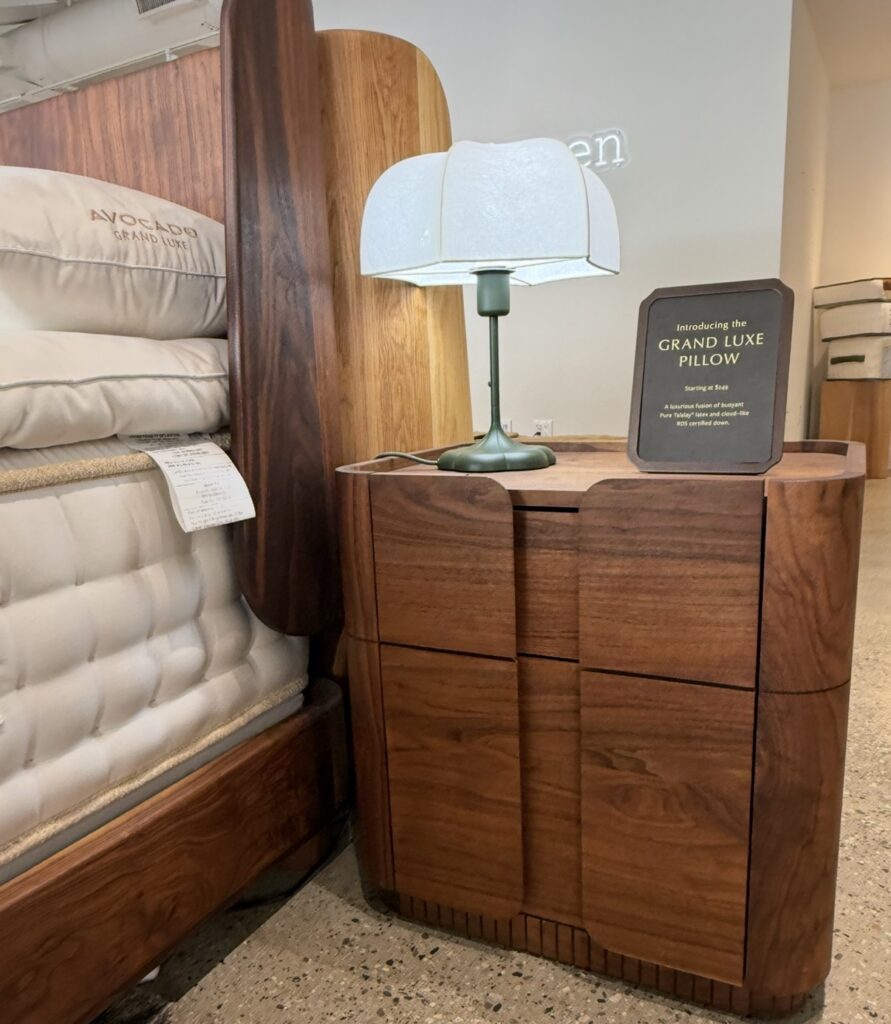 avocado non toxic wood nightstand montecito bed
