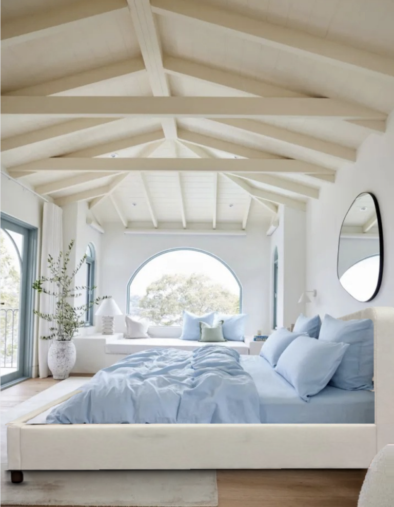 non-toxic furniture bed frame medley Pippen natural latex juneberry