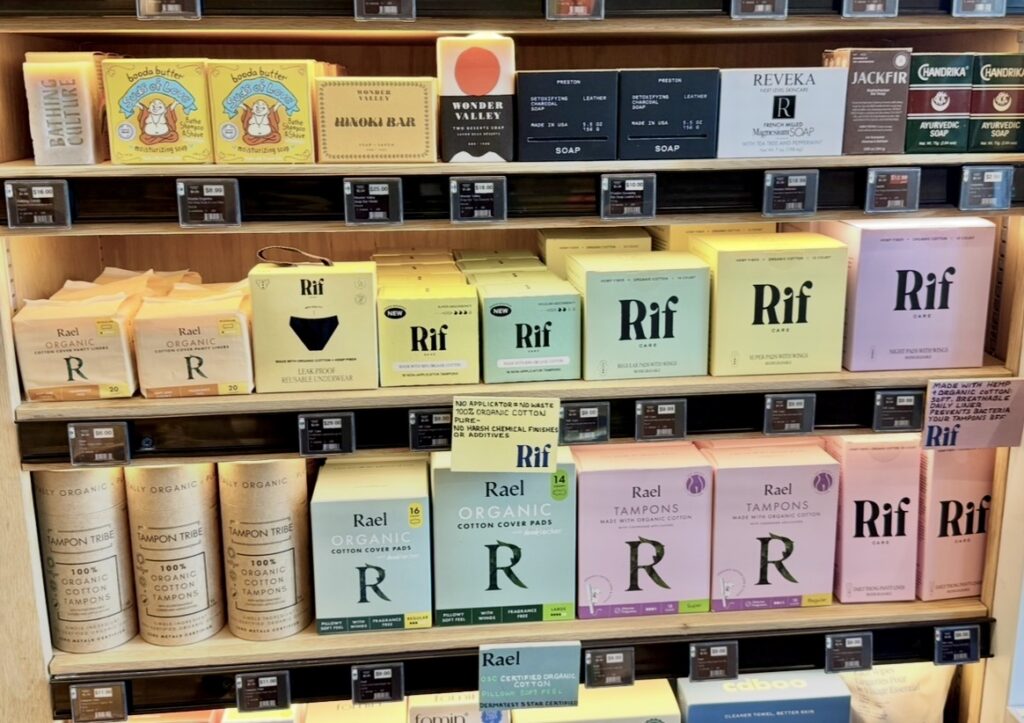 Organic period care at Erewhon Los Angeles tampons pads period underwear