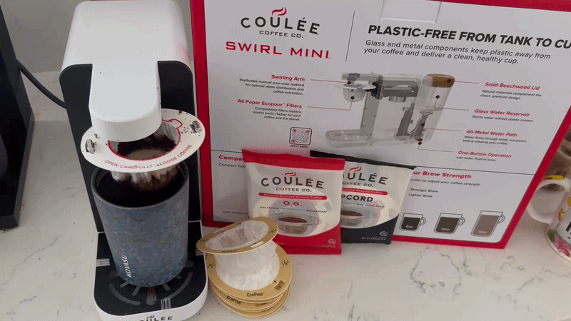 plastic free coffee machine automatic drip coulee coffee company swirl mini machine