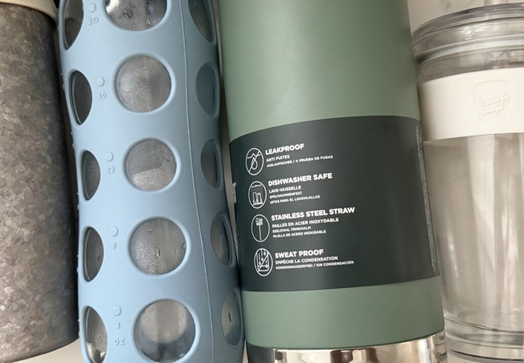 Titanium, glass, and stainless steel water bottles non toxic BPA free no plastic