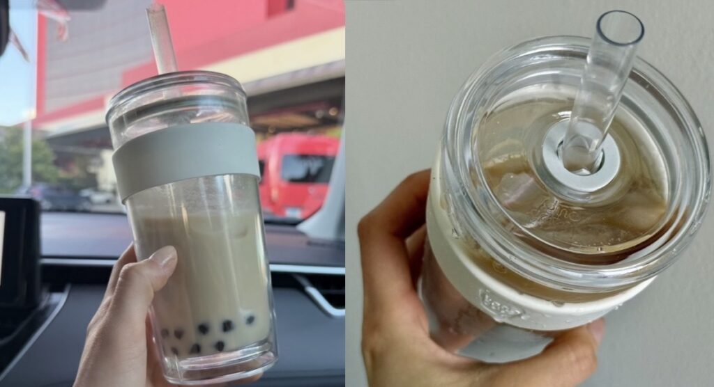 travel iced coffee cup keepcup longplay boba cup matcha boba