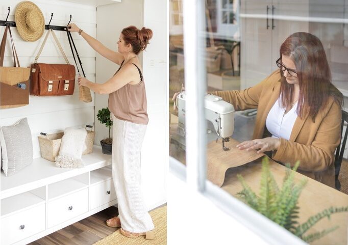 vegan sustainable bag women cork leather handbag brand women owned Portland oregon carry courage founder Marisa hilarides
