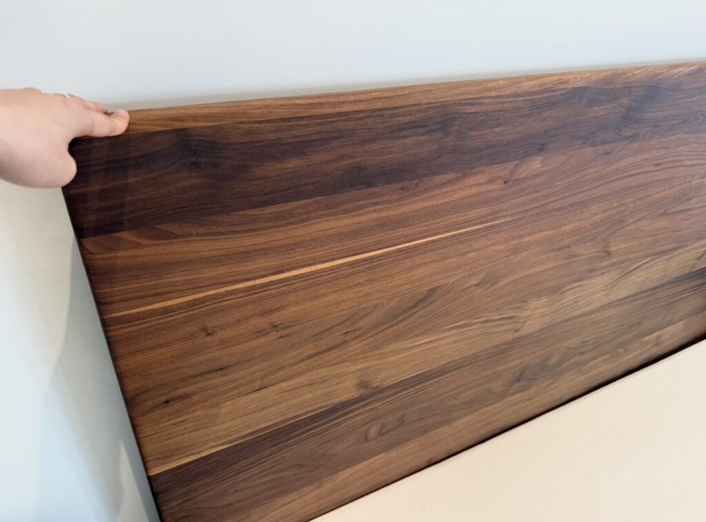 avocado city bed frame walnut wood