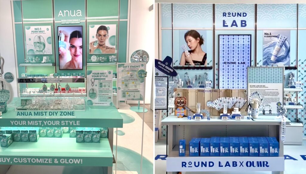 anua skincare round lab sunscreen olive young los angeles Kendall Jenner