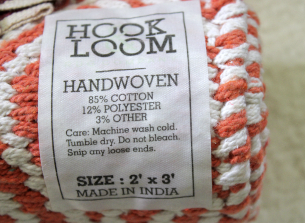 hook loom cotton rug eco friendly