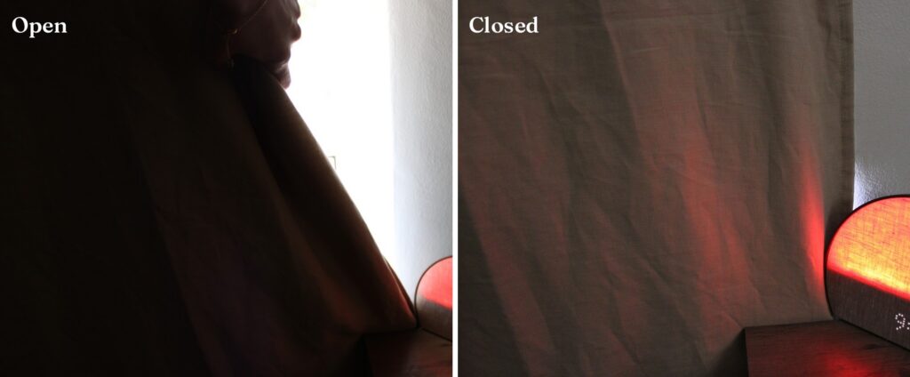 before and after blackout curtain magiclinen