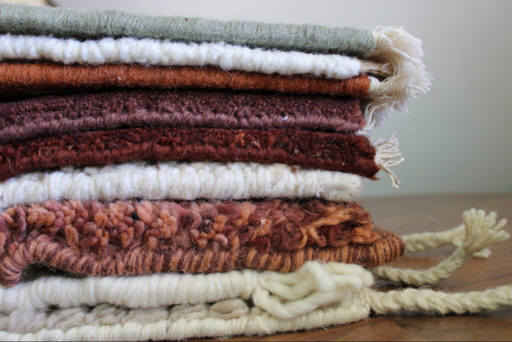 non-toxic rug organic cotton wool natural