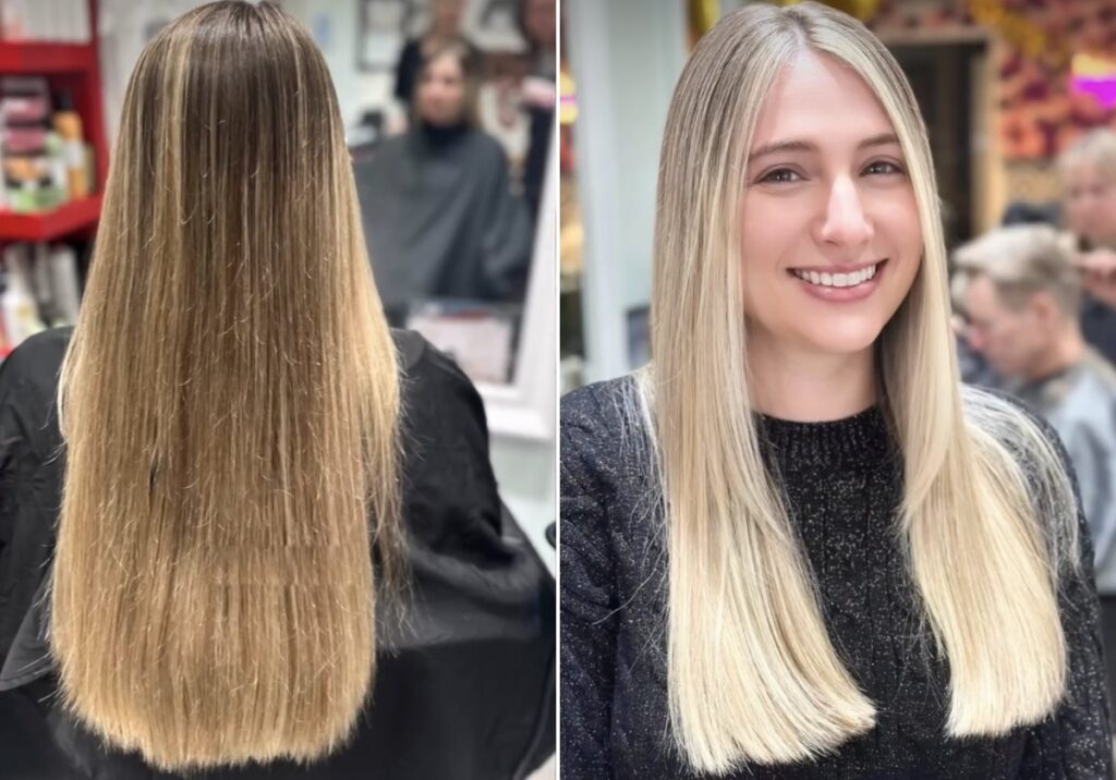 non toxic blonde highlights hair salon