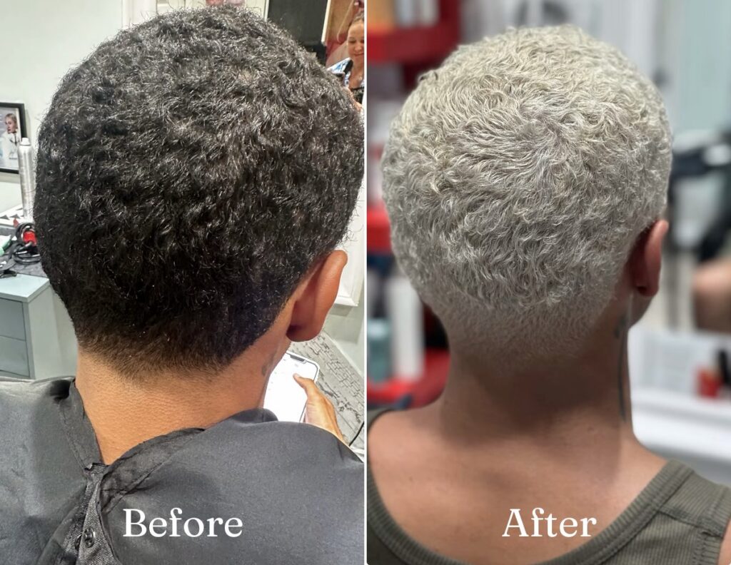 non toxic men hair platinum bleach color