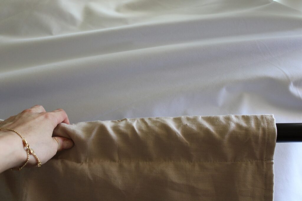 magiclinen linen blackout curtain rod pocket
