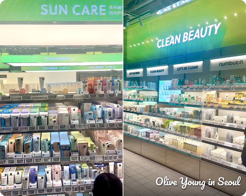 olive young myeongdong Seoul korea sunscreen clean beauty